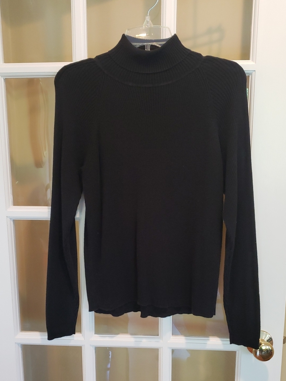 Classic Black Turtleneck Sweater Size: M